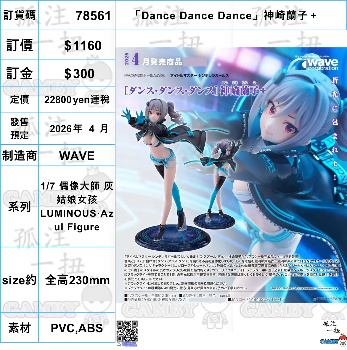 ?a:78561<?r$1160> #(?????m?M)Dance Dance Dance ?????m??  =1/7 ??? ?????? LUMINOUS.Azul Figure Hand Painted Scandinavian design