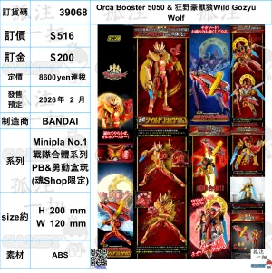 ?a:39068 <?r$516> #(?????m?M)Orca Booster 5050 & ?????F??Wild Gozyu Wolf=Minipla No.1????w??PB&???? Immersive experience Exhibition Piece