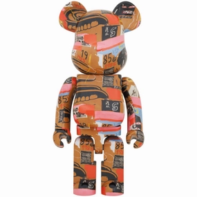 BE@RBRICK Andy Warhol ?? JEAN-MICHEL BASQUIAT #2 1000?? Card Tower Famous Person