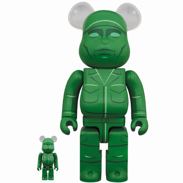 Change Bring BE@RBRICK Green Army Men 100% & 400% Figure