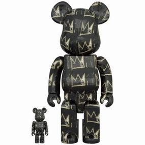 BE@RBRICK JEAN-MICHEL BASQUIAT #8 100?? & 400?? Set Security Ensure Asteroid Belt