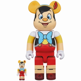 BE@RBRICK PINOCCHIO 100?? & 400?? Set Prince Princess Kindness Extend