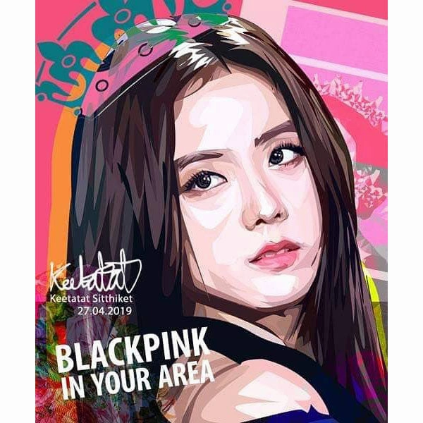 Sunny Play Nebula Model Blackpink Jisoo Korea Pop Art Poster Wall Decoration Drawing