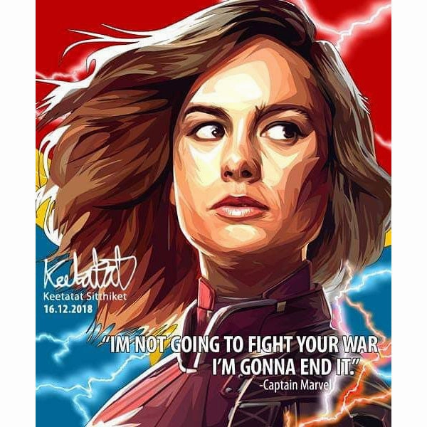 Probability Game Captain Marvel Pop Art Poster Wall Decoration Drawing