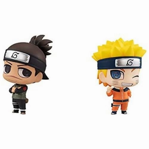 Chimi Mega Buddy Series! NARUTO Iruka Umino & Naruto Uzumaki Set Chibi Model Battle Stance