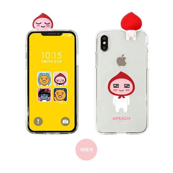 Snowboard Toy KAKAO Clear Mascot APeach iPhone Case