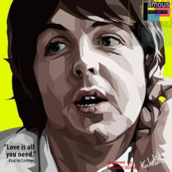 Paper Craft Pop Art Wall Decoration Drawing (Paul McCartney) ???^?? Beatles ?
