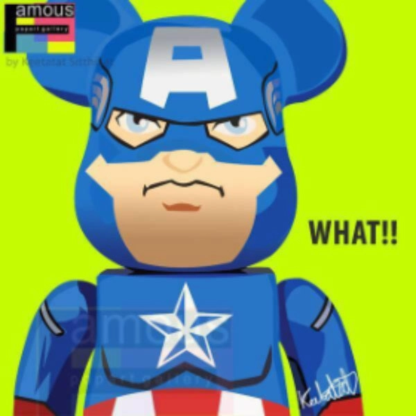 Reading Pro Science Kit Pop Art Wall Decoration Drawing (Bearbrick - Captain America) ?