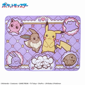 Pok??mon Plutinum Zakka fuwa&hug Blanket - Pikachu & Eevee Drawing Board