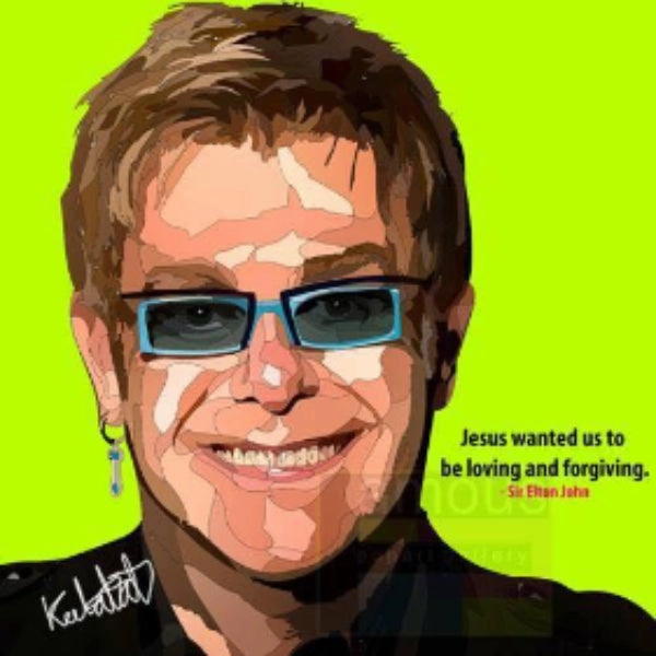 Pop Art Wall Decoration Drawing (Sir Elton John) ? Interactive Design Turn Taking