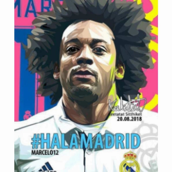 Pop Art Wall Decoration Drawing (Marcelo - Halamadrid) ? Adventure Spirit