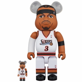 BE@RBRICK Allen Iverson (Philadelphia 76ers) 100?? ?? 400?? Set Bar Elevate Microscope Set