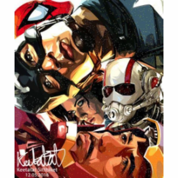 Forest Discovery Drawing (Civil War 1m x 75cm) ??????L ??b ?b ?F????b ? Marvel