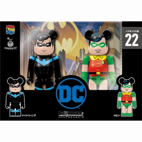 BE@RBRICK Happy Lottery Ver. DC Nightwing & Robin 100% Set exercise routine Cheers Hear
