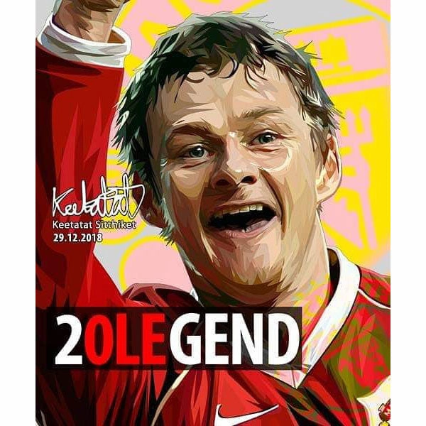 Phthalate free Water Sport Pop Art Poster Wall Decoration Drawing Ole Gunnar Solskjaer
