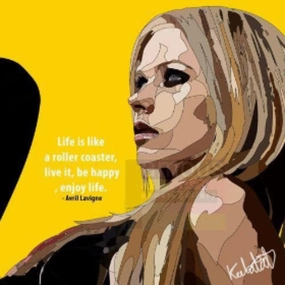 Pop Art Wall Decoration Drawing (Avril Lavigne) ? Gravity Simulation