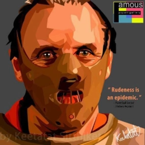 Volcano Eruption Pop Art Wall Decoration Drawing (Hannibal Lecter) ?????C Hannibal Lector ?
