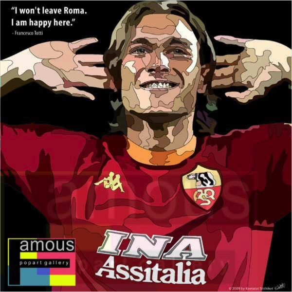 Pop Art Wall Decoration Drawing (Francesco Totti) Fantasy Land
