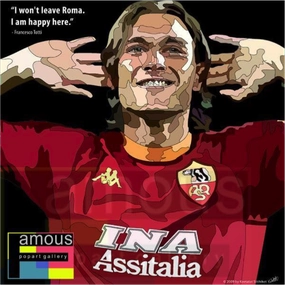 Rainy Day Consciousness Raise Pop Art Wall Decoration Drawing (Francesco Totti)