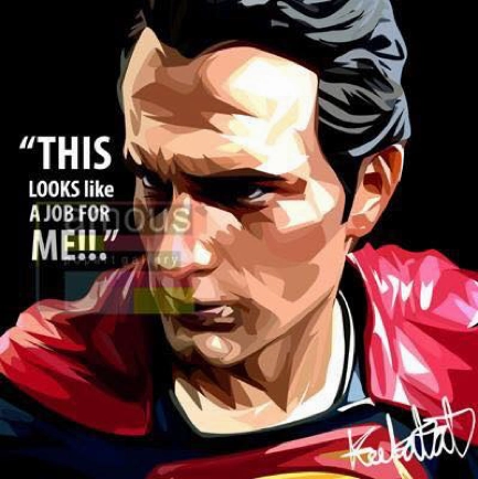Pop Art Wall Decoration Drawing (Superman This look like) Rock Collection