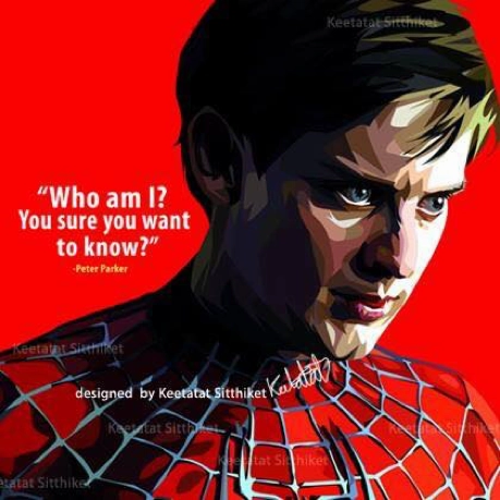 Pop Art Wall Decoration Drawing (Peter Parker Who Am I) Grammar Game