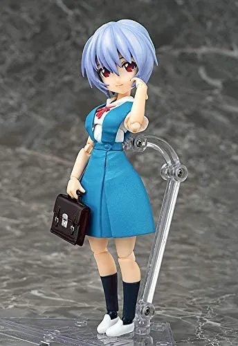 Train Model Shelf Display Parfom R! Rebuild of Evangelion Rei Ayanami School Uniform Ver. Posable Figure