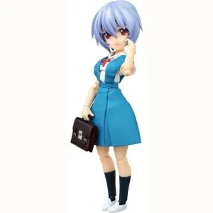 Parfom R! Rebuild of Evangelion Rei Ayanami School Uniform Ver. Posable Figure Vinyl Model