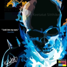 Fairy tale Pop Art Wall Decoration Drawing (Ghost Rider) ???`?? ?