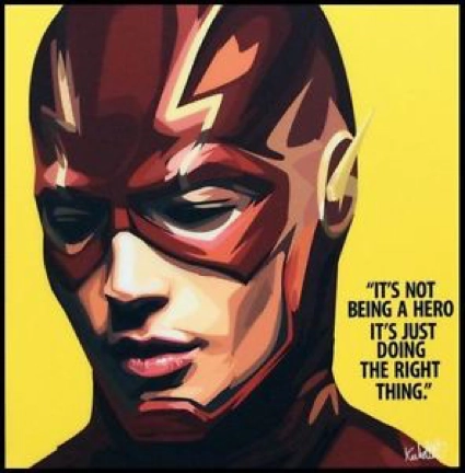 Kids Storytelling Pop Art Wall Decoration Drawing (The Flash) Growth Attain