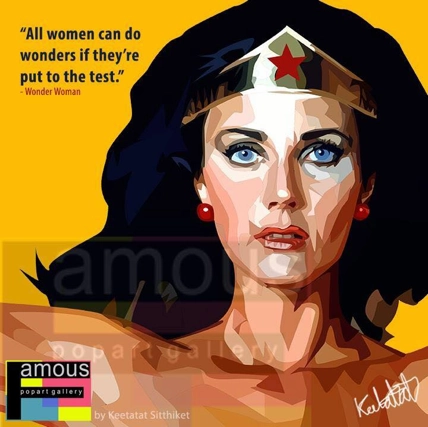 RNA Function Climbing Structure Learning Sharing Pop Art Wall Decoration Drawing (Wonder Woman)