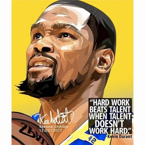 Pop Art Poster Wall Decoration Drawing NBA Kevin Durant Obligation Fulfill