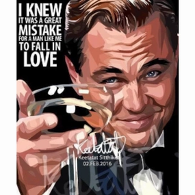 Pop Art Wall Decoration Drawing (Leonardo DiCaprio - I Knew It Was A Great Mistake) ??{?? ? Comic Book Exploration Excitement