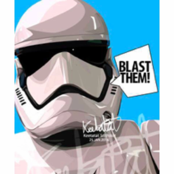 Pop Art Wall Decoration Drawing (Stormtrooper Blast Them) ?????? ? Animation Frame Insect Study