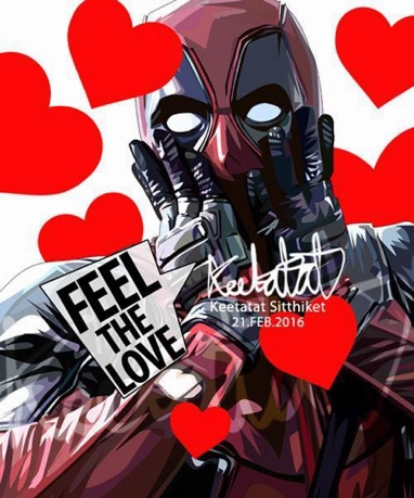 Pop Art Wall Decoration Drawing (Deadpool Love) Fish Tank