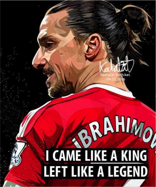 Painting Set Pop Art Wall Decoration Drawing (Zlatan Ibrahimovic - I Came Like A King)