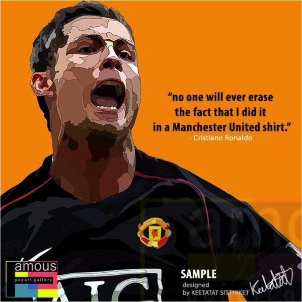 Pop Art Wall Decoration Drawing (Cristiano Ronaldo - No One Will Ever Erase) Adventure Gear Protection Provide