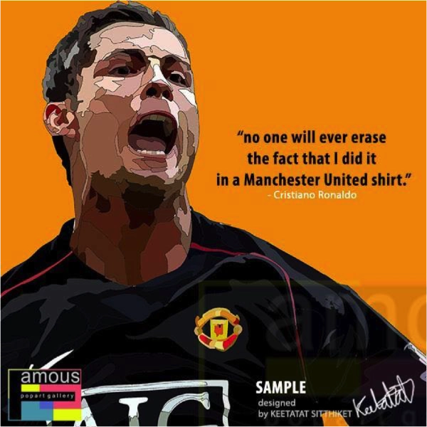 birthday party Website Building Pop Art Wall Decoration Drawing (Cristiano Ronaldo - No One Will Ever Erase)