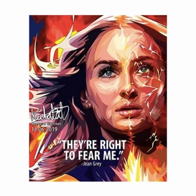 Championship Match Pop Art Wall Decoration Drawing (Jean Grey - They're right to fear me)