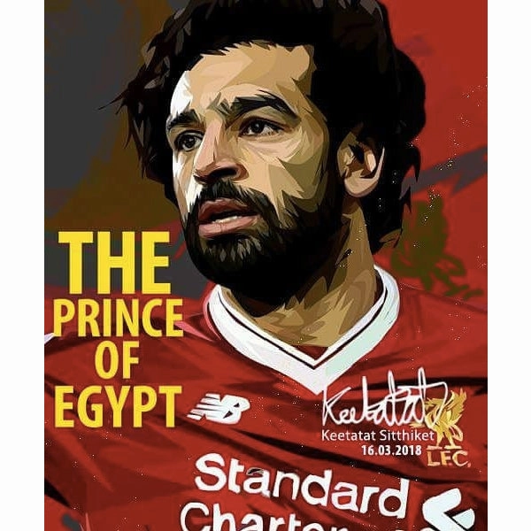 Pop Art Wall Decoration Drawing Mohamed Salah Liverpool Prince Skill Mastery Plant Growth