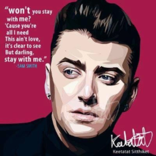 Pop Art Wall Decoration Drawing (Sam Smith) ? Quality Assurance