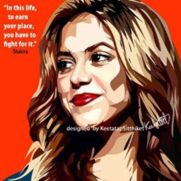 Transportation System Code Syntax Pop Art Wall Decoration Drawing (Shakira) ?