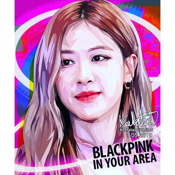 Blackpink Rose Korea Pop Art Poster Wall Decoration Drawing Natural Wood Shape Sorter