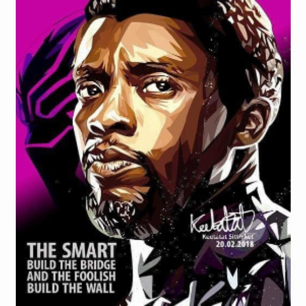 Zoo Building Black Panther Marvel Bridge Pop Art Poster Wall Decoration Drawing