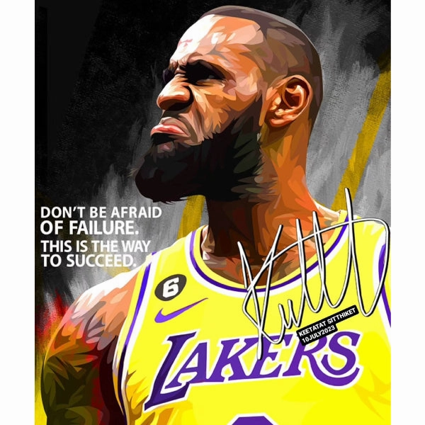 Pop Art Wall Decoration Drawing (LeBron James - Don't be afraid of failure. This is the way to succeed) ? ??  Approval Get Genetic Engineering