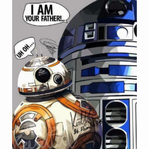 Weight Perception Pop Art Wall Decoration Drawing (Star Wars BB8 VS R2D2) ?????? ?