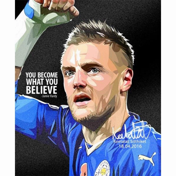 Code Learning Simulation Game Pop Art Wall Decoration Drawing (Jamie Vardy)