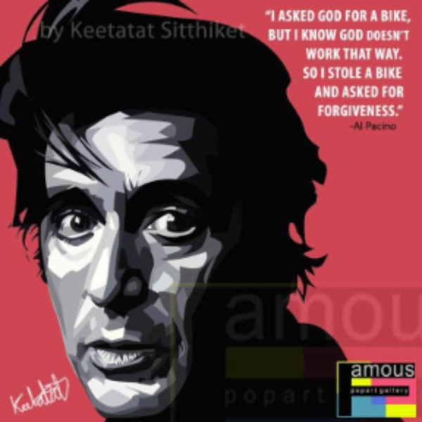 Emergency Car Permission Give Pop Art Wall Decoration Drawing (Al Pacino) ?????????? ?