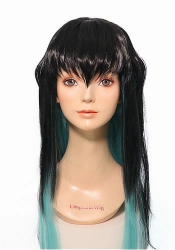 Fantasy Figure Collectible "Demon Slayer" Muichiro Tokitou style cosplay wig Chibi Collectible