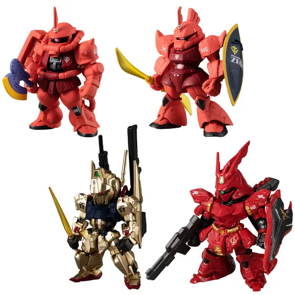 Aid Give FW GUNDAM CONVERGE: CORE A TRACK OF RED COMET (Set of 4)
