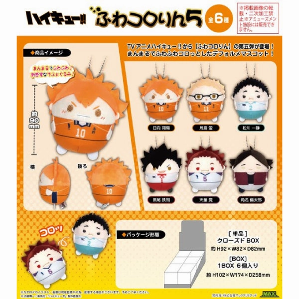 Haikyu!! Fuwakororin 5 (Set of 6) (2025 May resale ver.) ???????? ??? Earth Science Responsibility Take